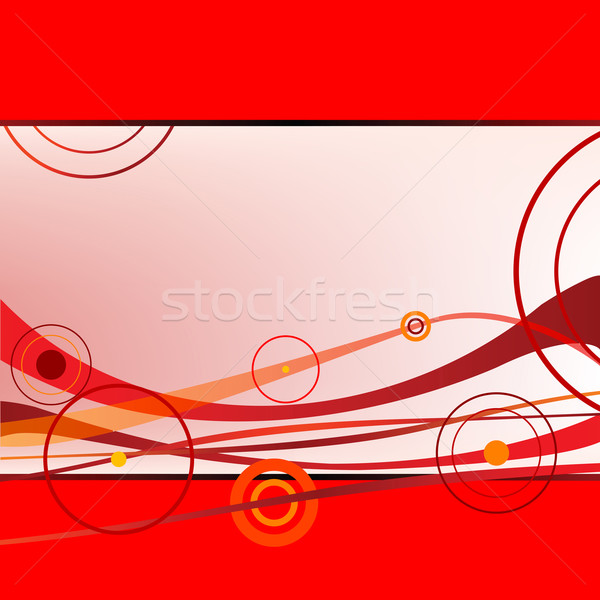 Czerwony fale circles wektora sztuki ilustracja Zdjęcia stock © robertosch