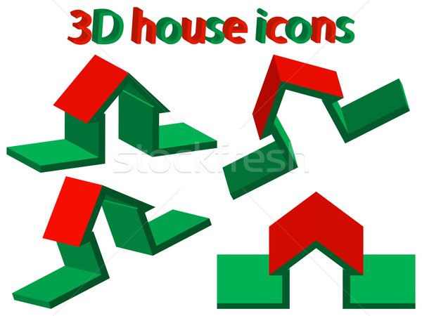 3d house icons Stock photo © robertosch