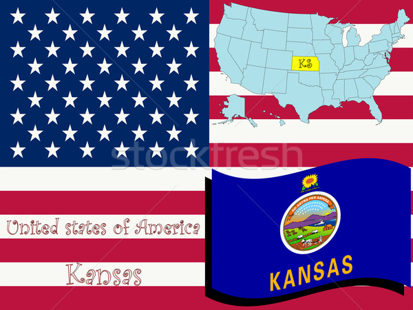 [[stock_photo]]: Kansas · illustration · résumé · vecteur · art · carte