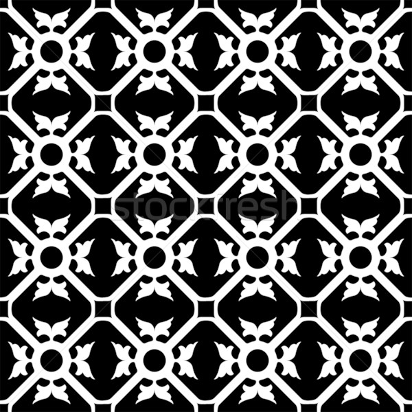 Szimmetrikus virágminta absztrakt végtelenített textúra vektor Stock fotó © robertosch
