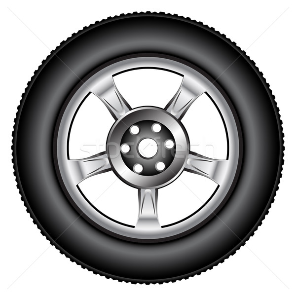 Alliage roue pneumatique blanche résumé vecteur Photo stock © robertosch