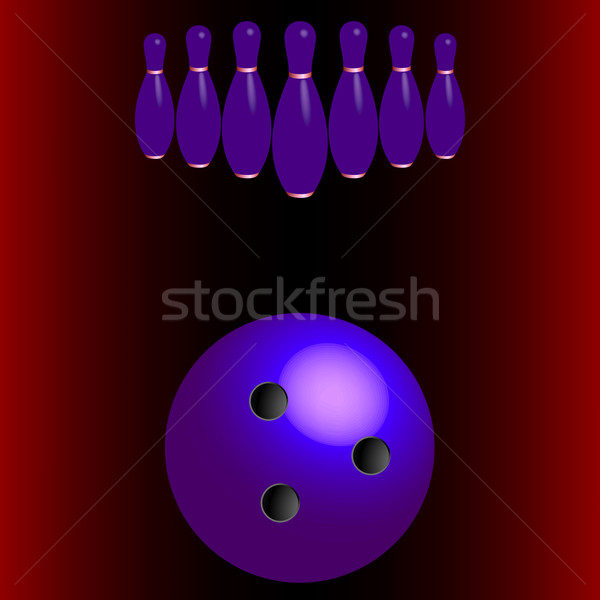 bowling pins and ball Stock photo © robertosch