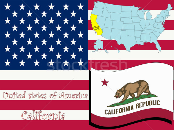 Califórnia ilustração abstrato vetor arte mapa Foto stock © robertosch