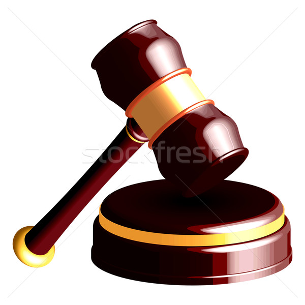 Stock photo: wooden gavel 2