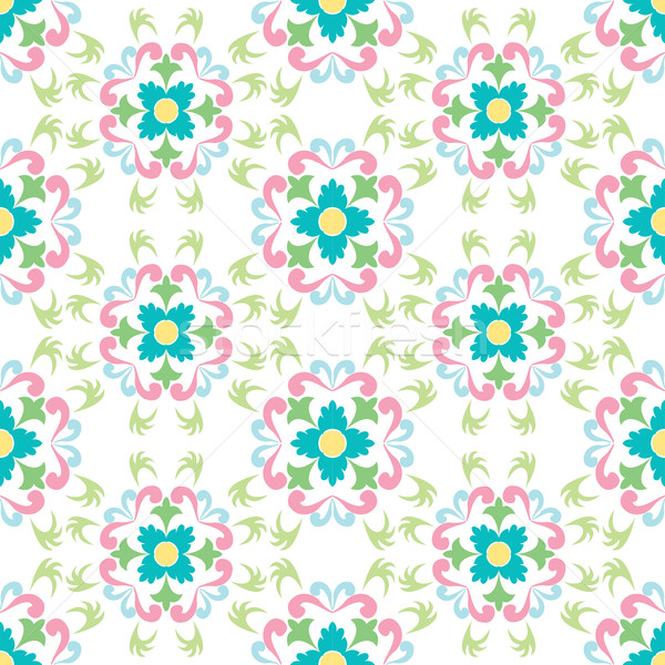 Blumen Muster isoliert weiß Vektor Stock foto © robertosch
