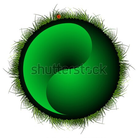 yin yang sphere with grass Stock photo © robertosch