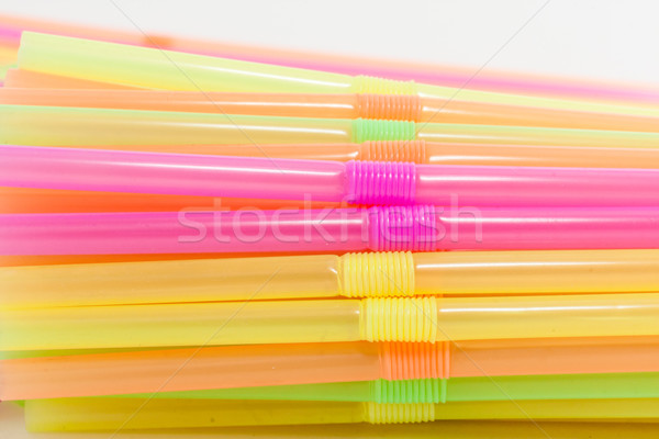 Vibrant colors drinking straws plastic type Stock photo © robinsonthomas