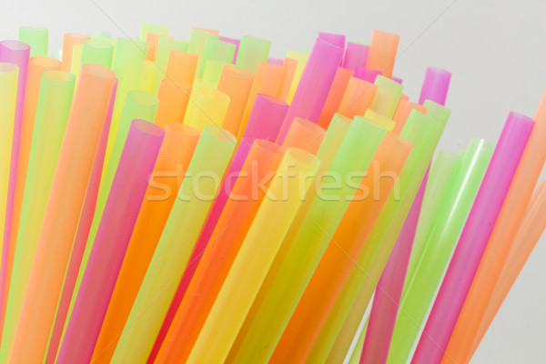 Vibrant colors drinking straws plastic type Stock photo © robinsonthomas