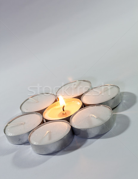 Round Candle lights arranged Stock photo © robinsonthomas
