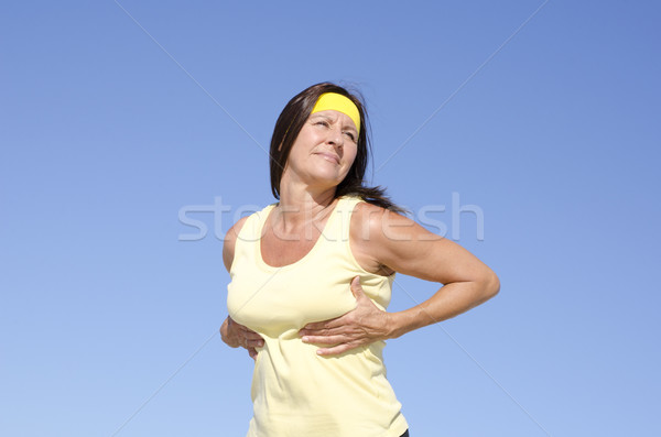 Brustkrebs Vorbeugung Porträt anziehend tätig Stock foto © roboriginal
