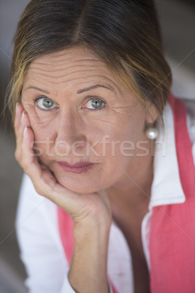 Lonely concerned mature woman portrait Stock photo © roboriginal