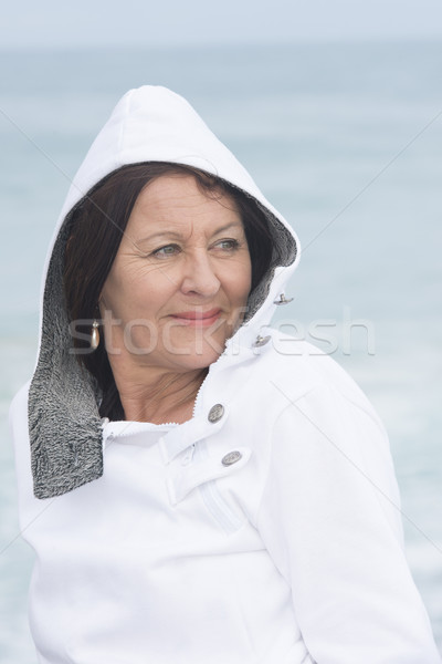 Stock photo: Woman autumn portrait ocean