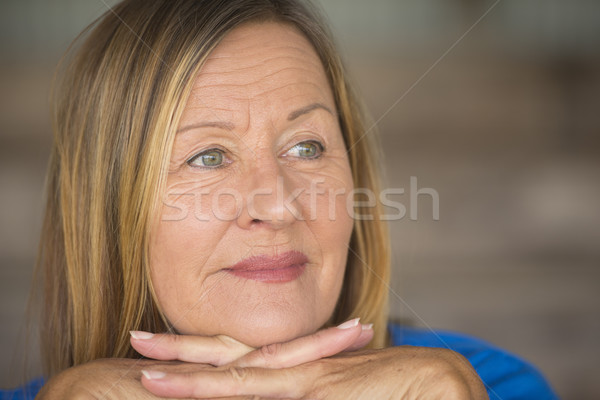 Relaxed confident mature woman portrait Stock photo © roboriginal