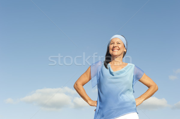 Happy mature woman positive portrait Stock photo © roboriginal