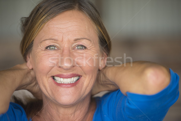 Happy friendly joyful senior woman Stock photo © roboriginal