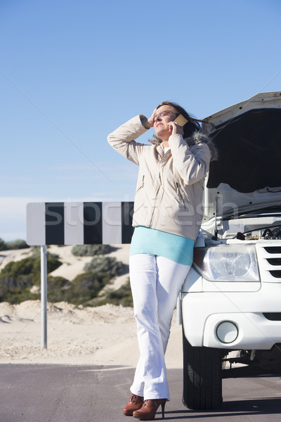 商業照片: 女子 · 汽車 · 肖像 · 成熟的女人 · 調用