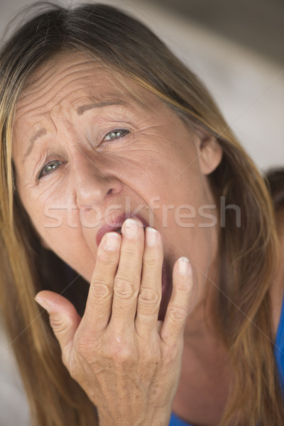 Woman yawning tired sleepy portrait Stock photo © roboriginal