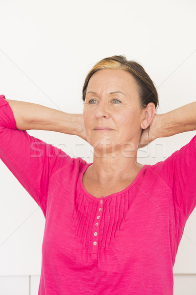 Happy relaxed woman daydreaming Stock photo © roboriginal
