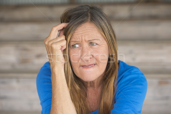 Worried upset lonely woman portrait Stock photo © roboriginal