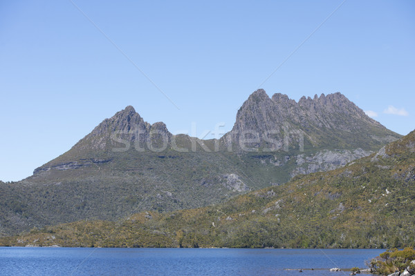 Cradle Mountains with Dove Lake in Tasmania Stock photo © roboriginal