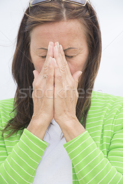 Stock photo: Sad Woman in grief and sorrow