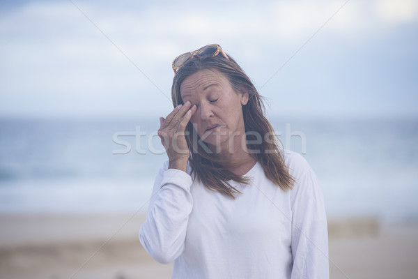 женщину менопауза подчеркнуть портрет привлекательный Сток-фото © roboriginal