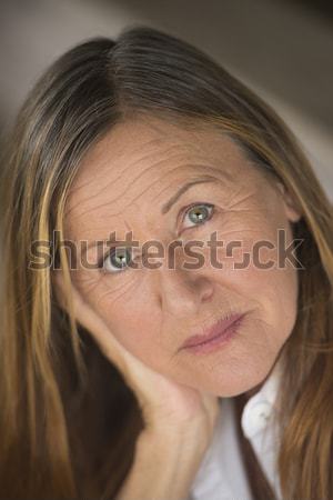 Concerned worried mature woman portrait Stock photo © roboriginal