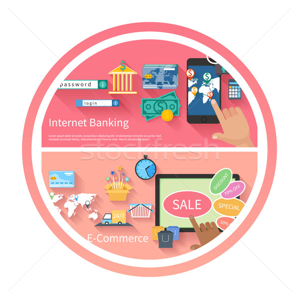 Stock photo: Internet banking and e-commerce concept