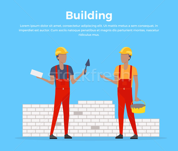 Building Banner Web Design Flat Stock photo © robuart