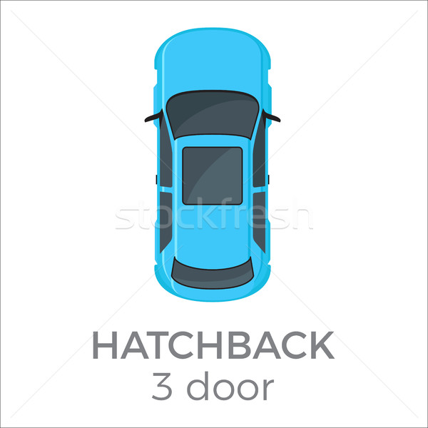 Five Doors hatchback Top View Flat Vector Icon Stock photo © robuart