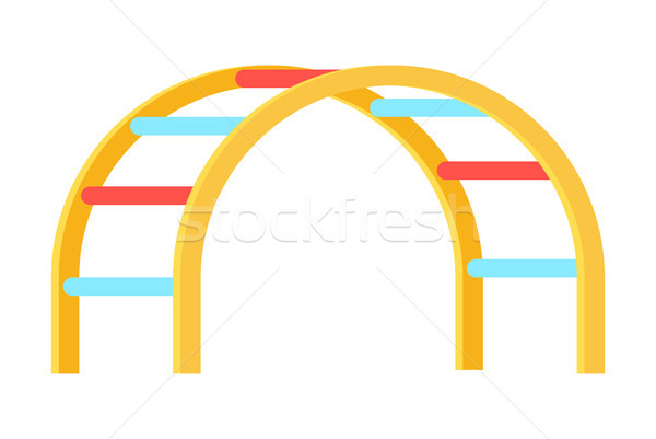 Curved Ladder for Kids Playground on White Stock photo © robuart