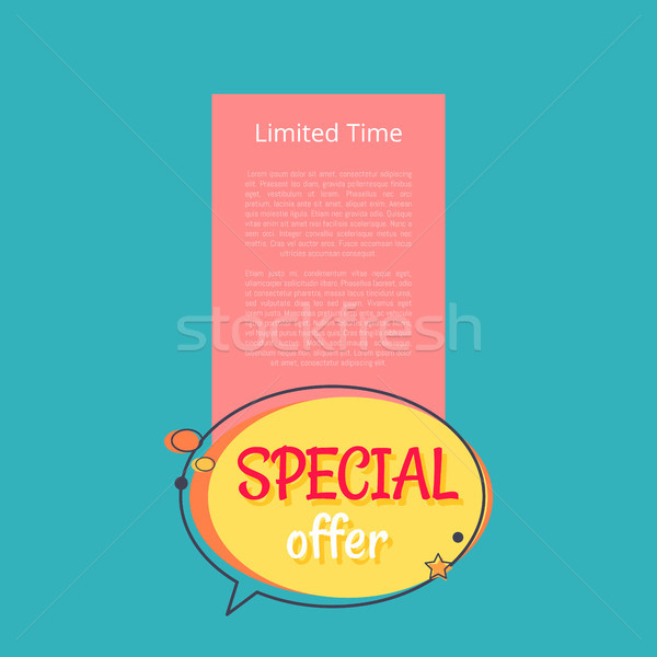 Limited Time Special Offer Sale Advert Poster Stock photo © robuart