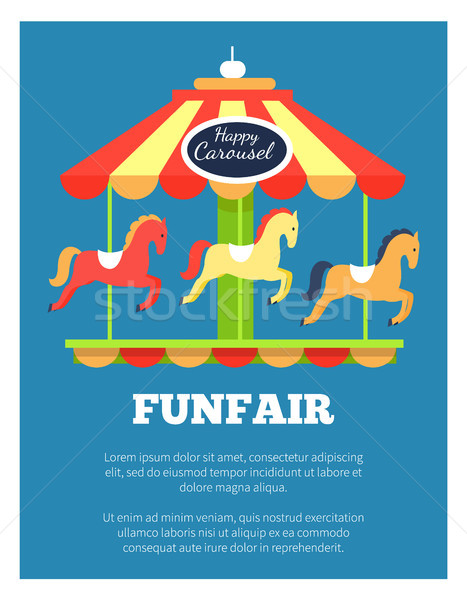 Funfair Advertisement Poster Vector Illustration Stock photo © robuart