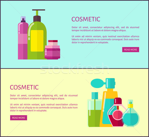 Cosmetic Set of Web Pages Vector Illustration Stock photo © robuart