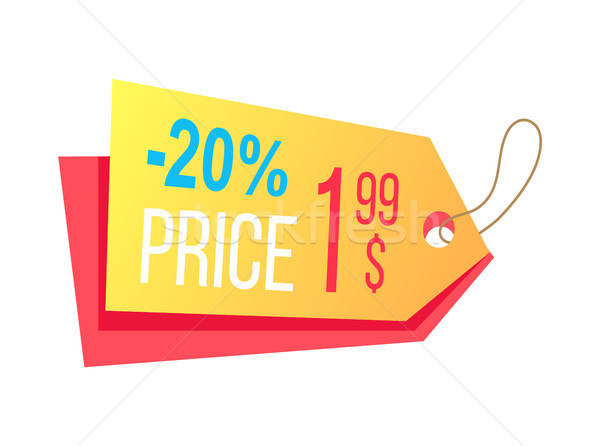 Price Label with Info about Discounts Final Cost Stock photo © robuart