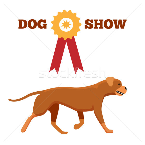 Dog Show Award with Ribbon Canine Animal Design Stock photo © robuart
