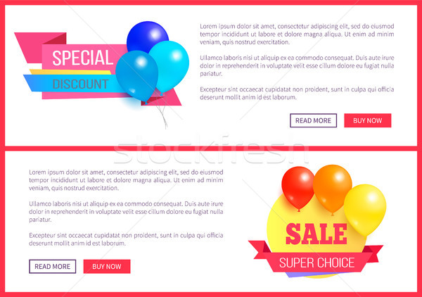 Special Discount Weekend Sale Best Balloons Label Stock photo © robuart