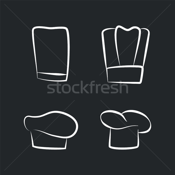 Headwear Items of Chef Staff, Bakery or Cafe Cooker Stock photo © robuart