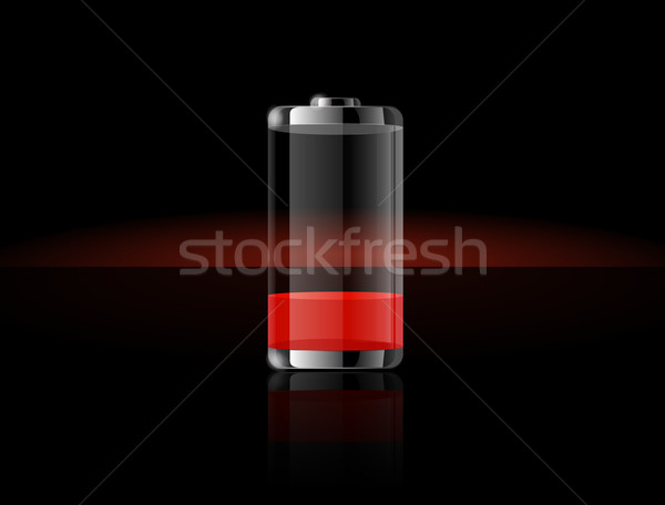 Glossy transparent battery icons Stock photo © robuart