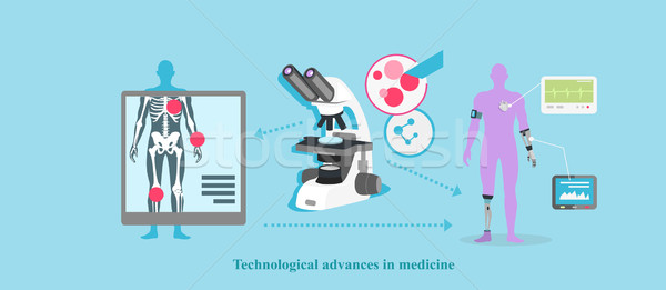 Technological Advance in Medicine Icon Flat Stock photo © robuart