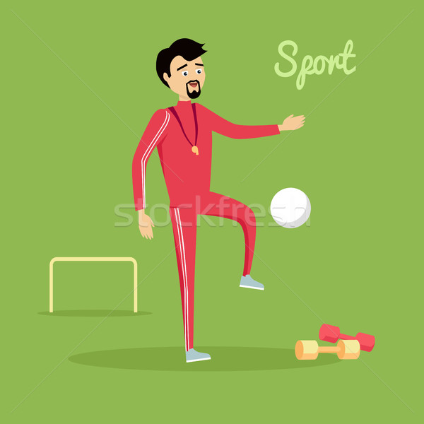 Sport terv vektor férfi sportruha játszik Stock fotó © robuart