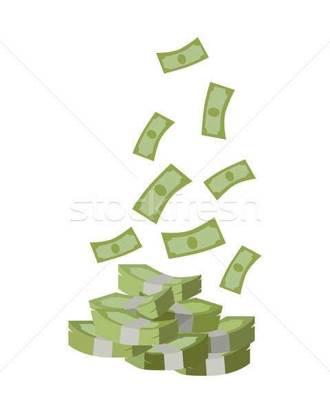 Stack of Money Vector Illustration Flat Design. Stock photo © robuart