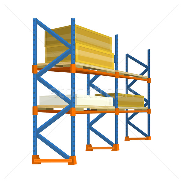 Pallet with Boxes in Warehouse Interior. Delivery Stock photo © robuart