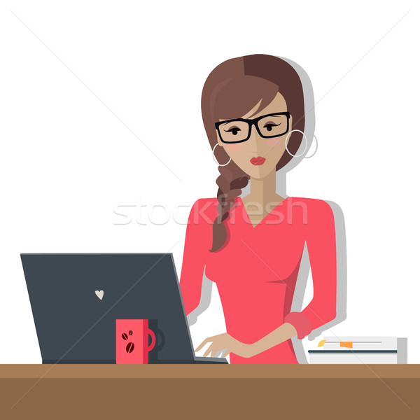 Pracy dzień kobieta planowania pracy tydzień Zdjęcia stock © robuart