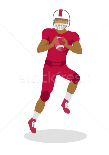American Football Player in Equipment with Ball Stock photo © robuart