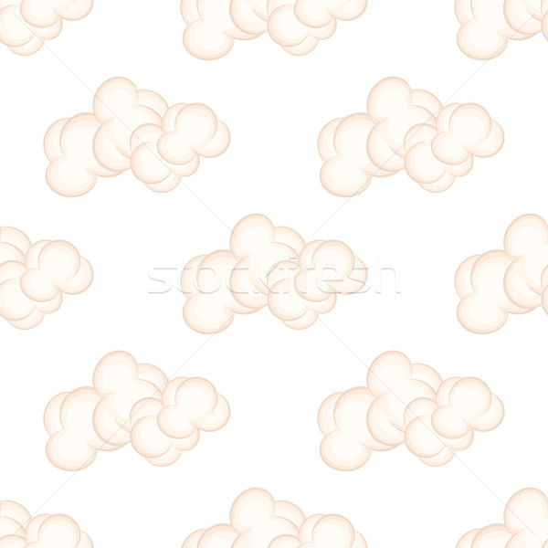 Seamless Pattern with Bushy Pink Clouds, Vector Stock photo © robuart