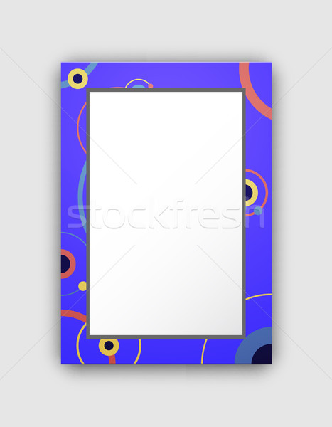 Photo frame blu confine abstract geometrica Foto d'archivio © robuart