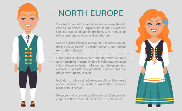 North Europe People, Customs Vector Illustration Stock photo © robuart