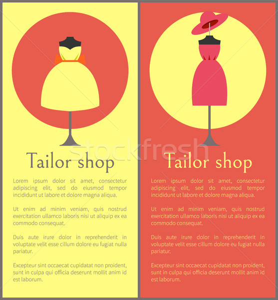 Tailor Shop Framed Banners, Vector Illustration Stock photo © robuart
