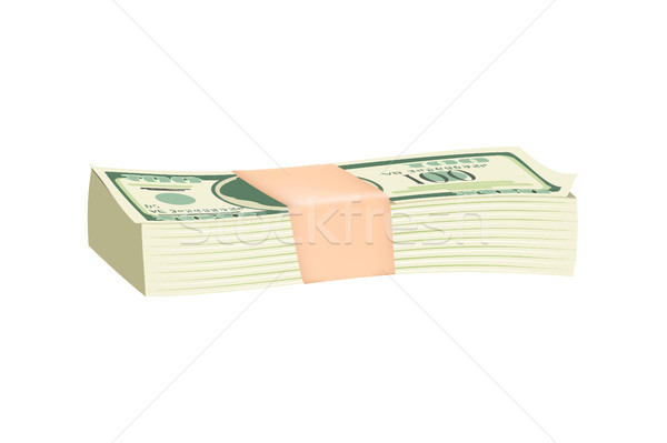 Bundle of Green Dollar Bills Vector Illustration Stock photo © robuart